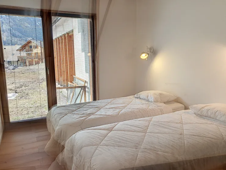 2 lits simples en 90x190 avec couettes