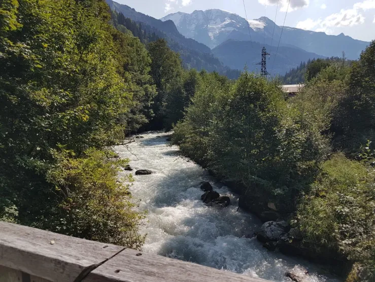Le torrent le Bon Nant à quelques pas du chalet