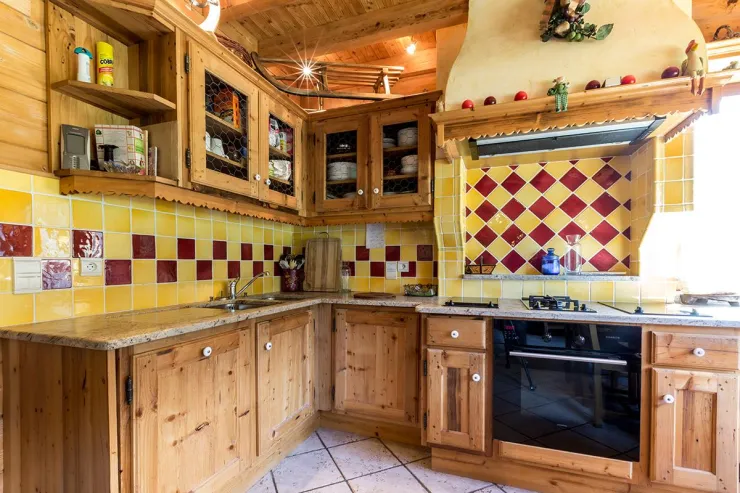 the kitchen