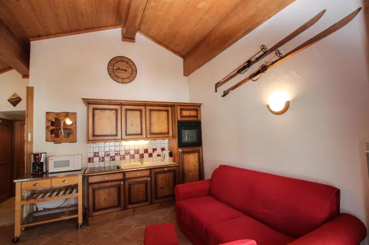 Kitchenette and comfortable sofa bed