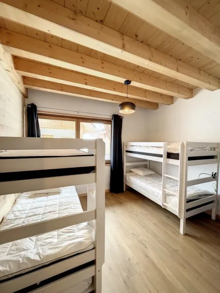 First floor room with two bunk beds.