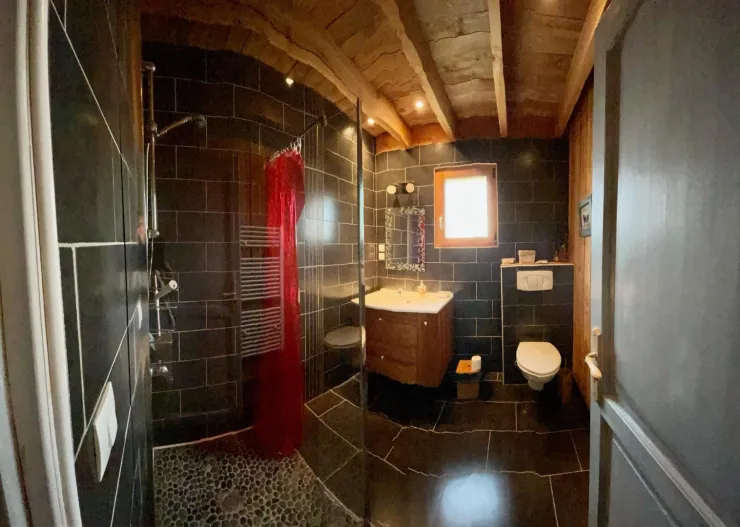 salle d'eau au rez de chaussée avec toilettes 