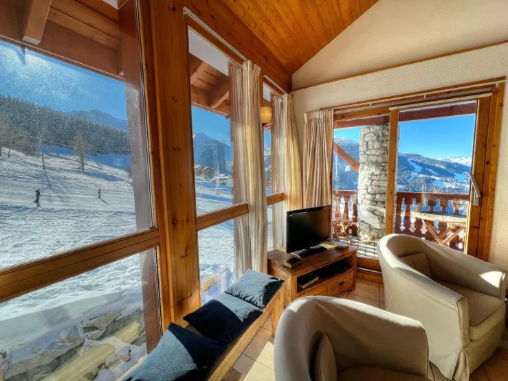 View from the lounge area in winter