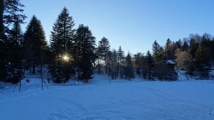 Coucher de soleil depuis la terrasse 