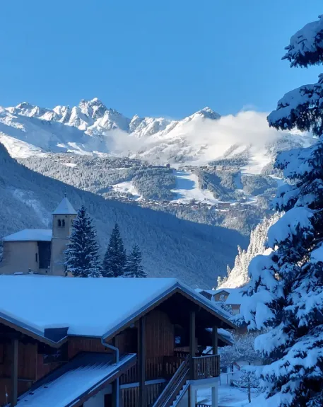 View of Courchevel from the chalet