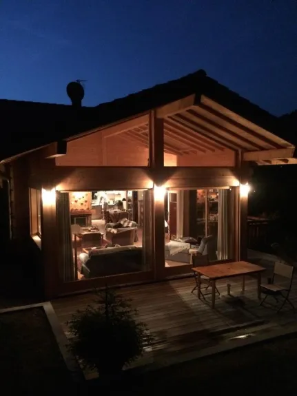 Vue du chalet  le soir