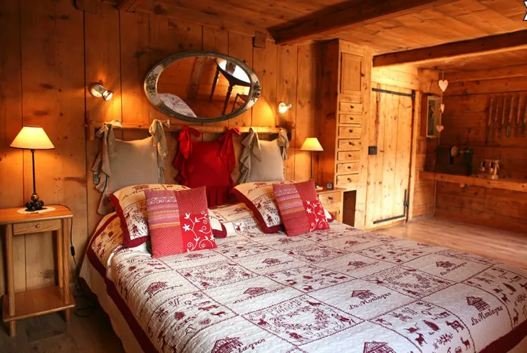 Bedroom in old carpentry (old carpentry tool in back)