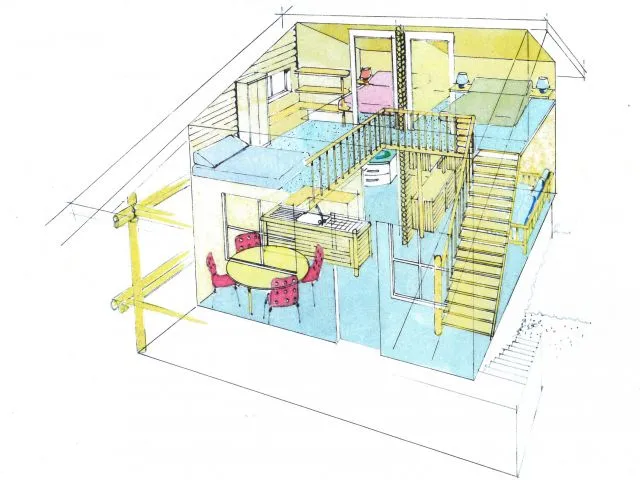 Internal plan of the chalet