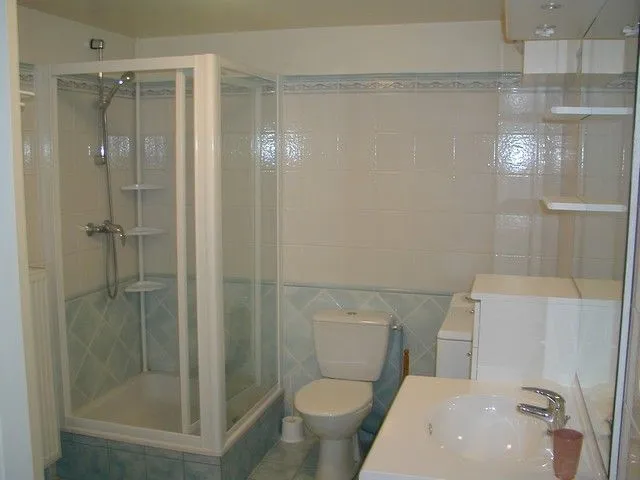 salle de bain avec douche