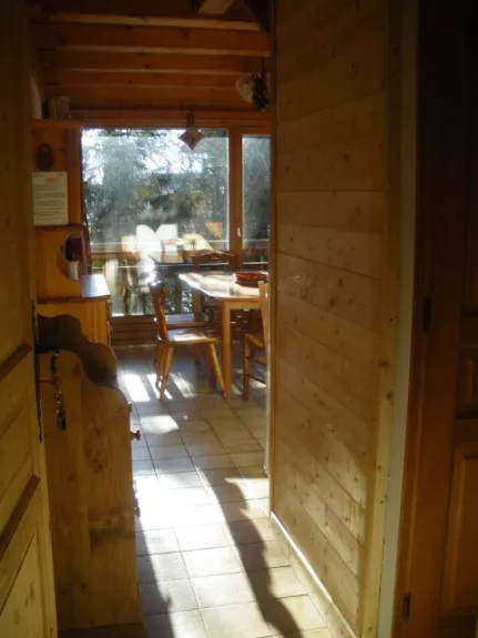 The entrance(entry) of your rent with the dining room