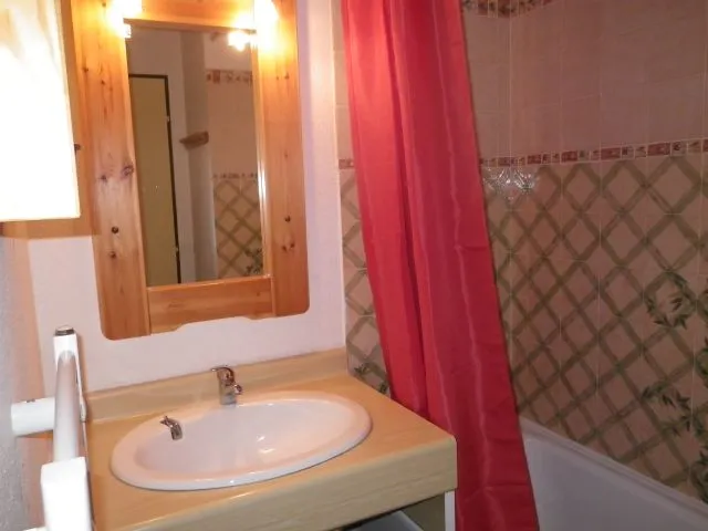 Salle de Bains avec radiateur Sèche serviettes et WC séparé.