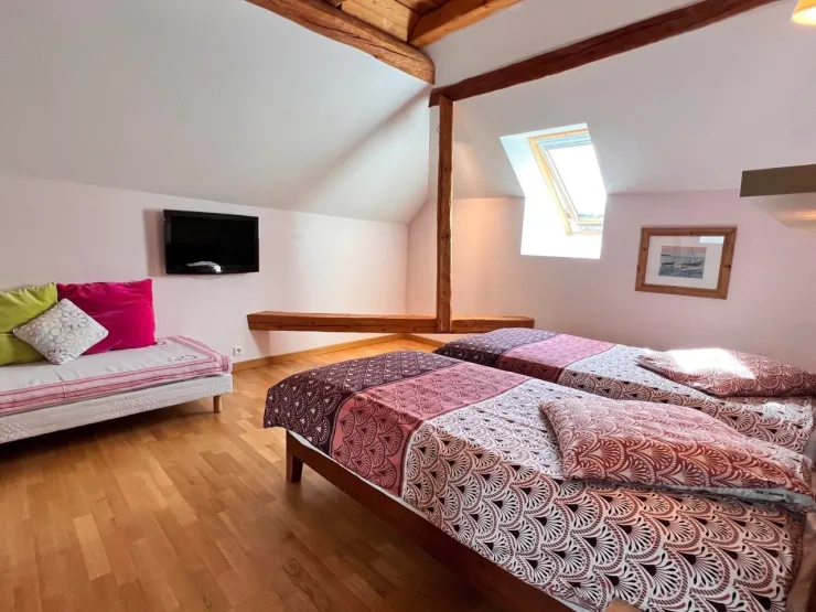 chambre1 : 2 lits de 90 ou un lit de 180 cm