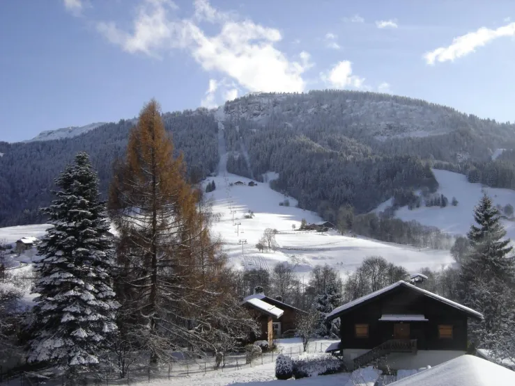 View, the slopes in winter