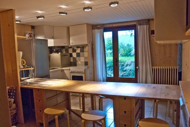Living room with tables extended