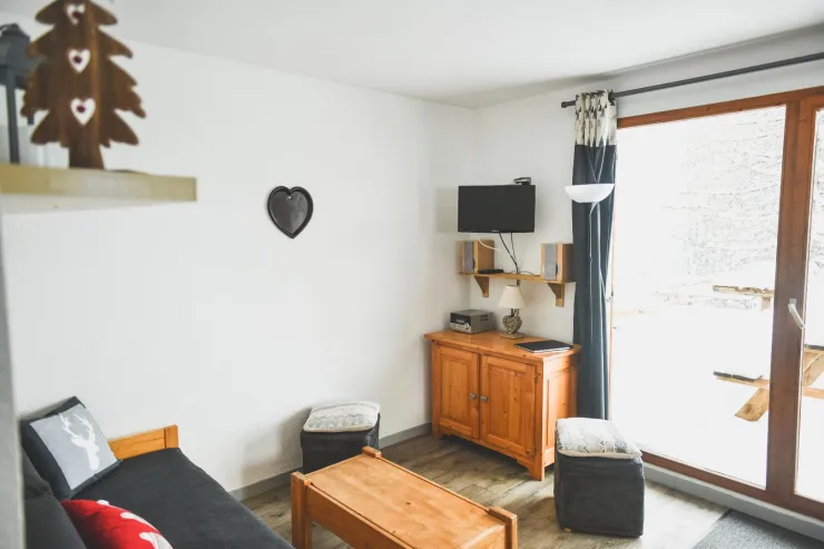 Pièce à vivre avec TV, DVD,  WIFI, enceinte connectée, jeux et livres 
