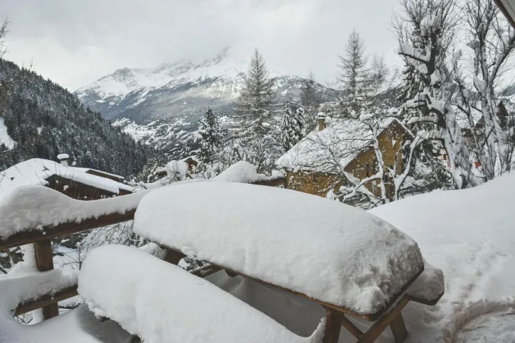 Terrasse en hiver