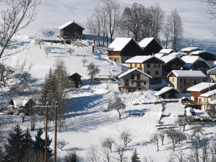 La photo à été prise sur le balcon du chalet primevère.