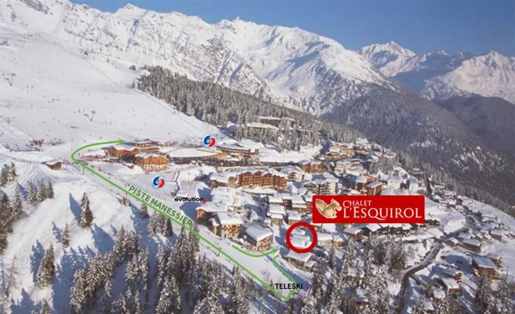 Location of Chalet L'Esquirol (winter) - Direct access to the slopes