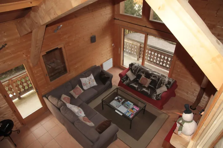 view of the living room from the top floor