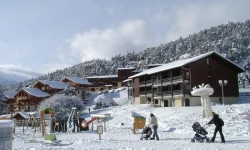 The resort under snow