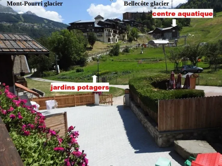 in front of the chalet