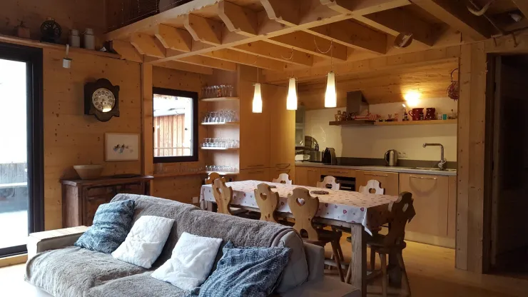 view of the kitchen from the living room