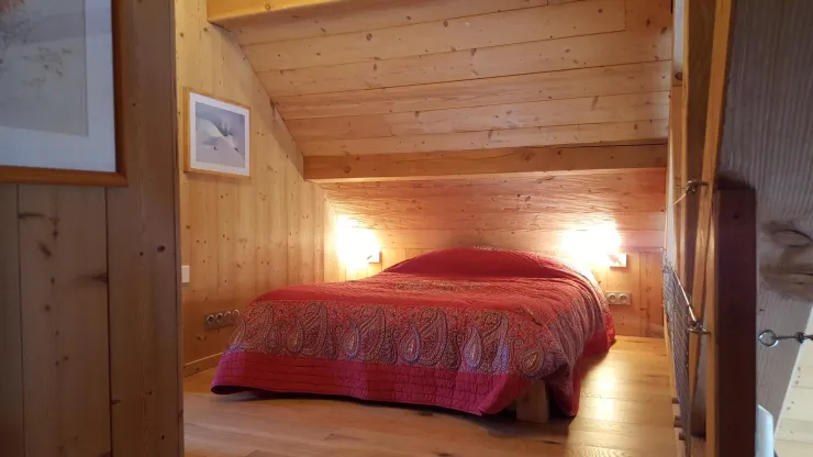 the bed room mezzanine above the living room
