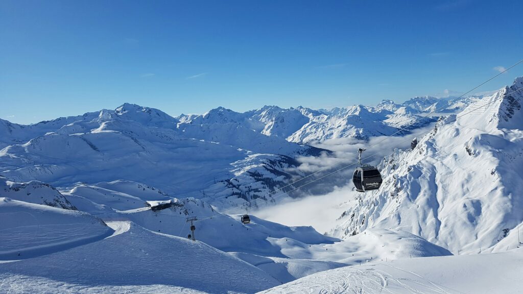 station de ski avec télécabine